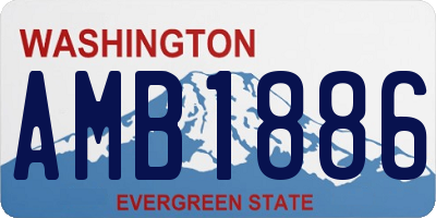 WA license plate AMB1886