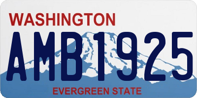 WA license plate AMB1925