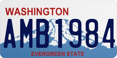 WA license plate AMB1984