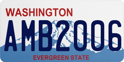 WA license plate AMB2006