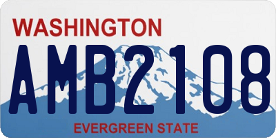 WA license plate AMB2108