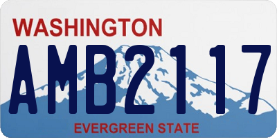 WA license plate AMB2117