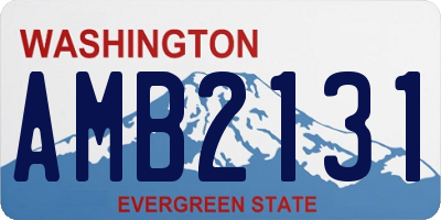 WA license plate AMB2131