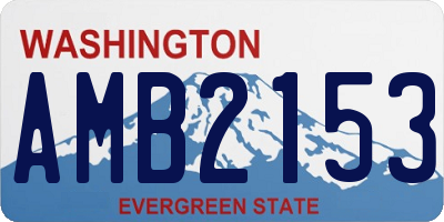 WA license plate AMB2153