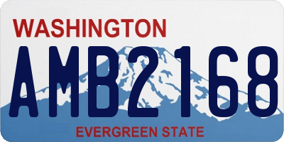 WA license plate AMB2168