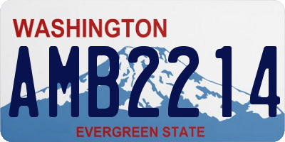WA license plate AMB2214