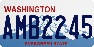 WA license plate AMB2245
