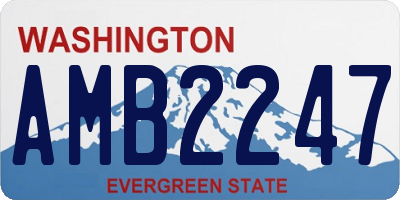 WA license plate AMB2247