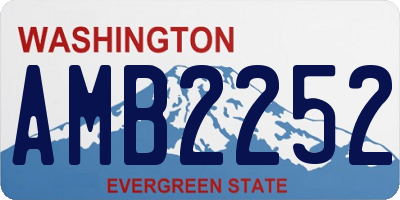 WA license plate AMB2252