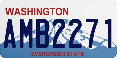 WA license plate AMB2271