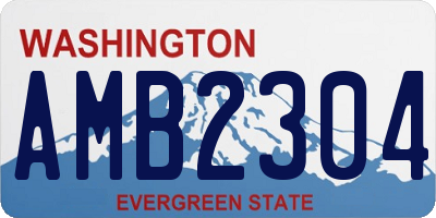 WA license plate AMB2304