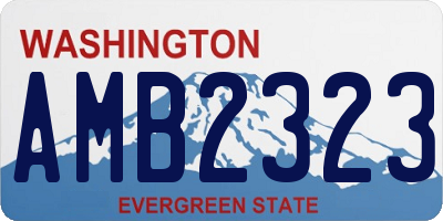 WA license plate AMB2323