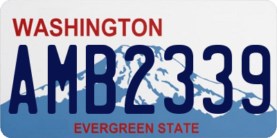 WA license plate AMB2339