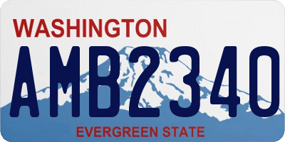 WA license plate AMB2340