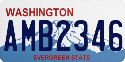 WA license plate AMB2346