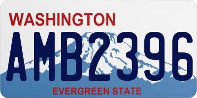 WA license plate AMB2396