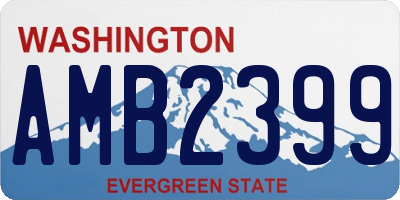 WA license plate AMB2399