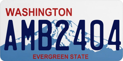 WA license plate AMB2404