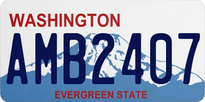 WA license plate AMB2407