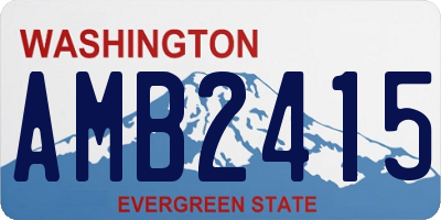 WA license plate AMB2415