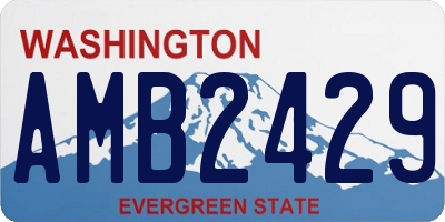 WA license plate AMB2429