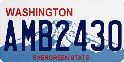 WA license plate AMB2430