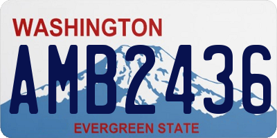 WA license plate AMB2436