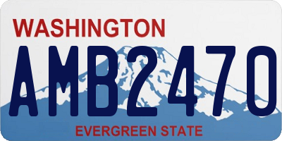 WA license plate AMB2470