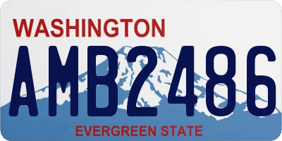WA license plate AMB2486