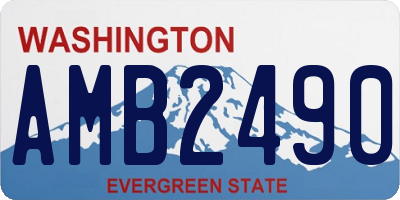 WA license plate AMB2490