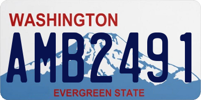 WA license plate AMB2491