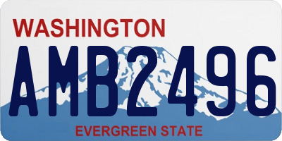 WA license plate AMB2496