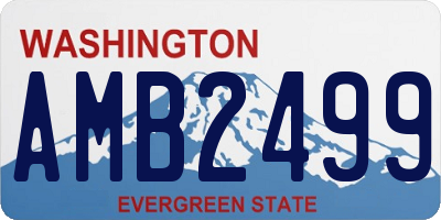 WA license plate AMB2499