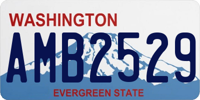 WA license plate AMB2529