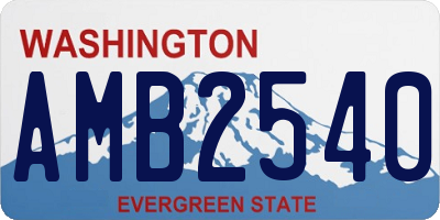 WA license plate AMB2540