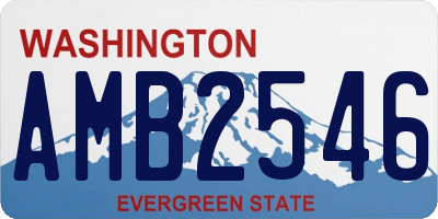 WA license plate AMB2546