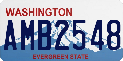 WA license plate AMB2548