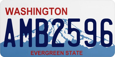 WA license plate AMB2596