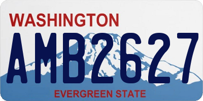 WA license plate AMB2627