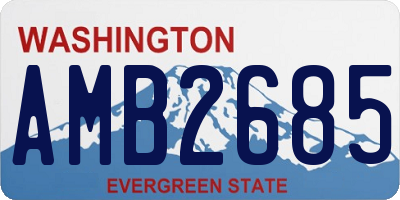 WA license plate AMB2685