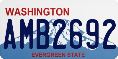 WA license plate AMB2692