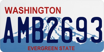 WA license plate AMB2693