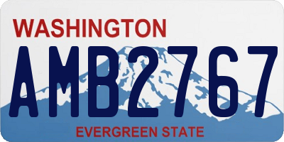 WA license plate AMB2767