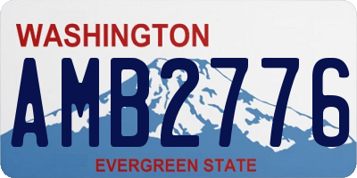 WA license plate AMB2776