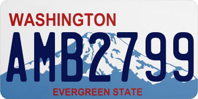 WA license plate AMB2799