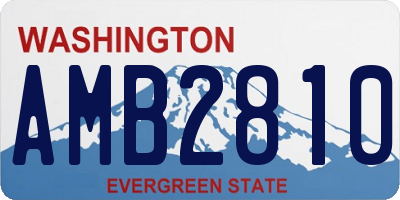 WA license plate AMB2810
