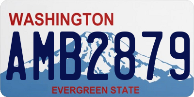 WA license plate AMB2879