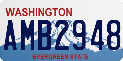 WA license plate AMB2948