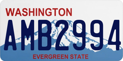 WA license plate AMB2994