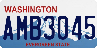 WA license plate AMB3045